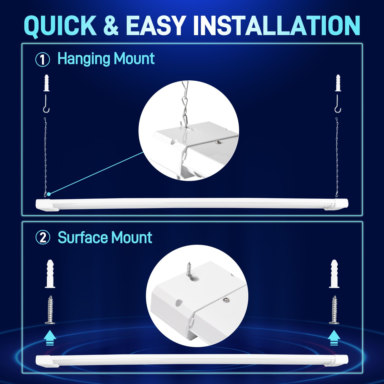 garages and workshops lighting 4ft led shop light
