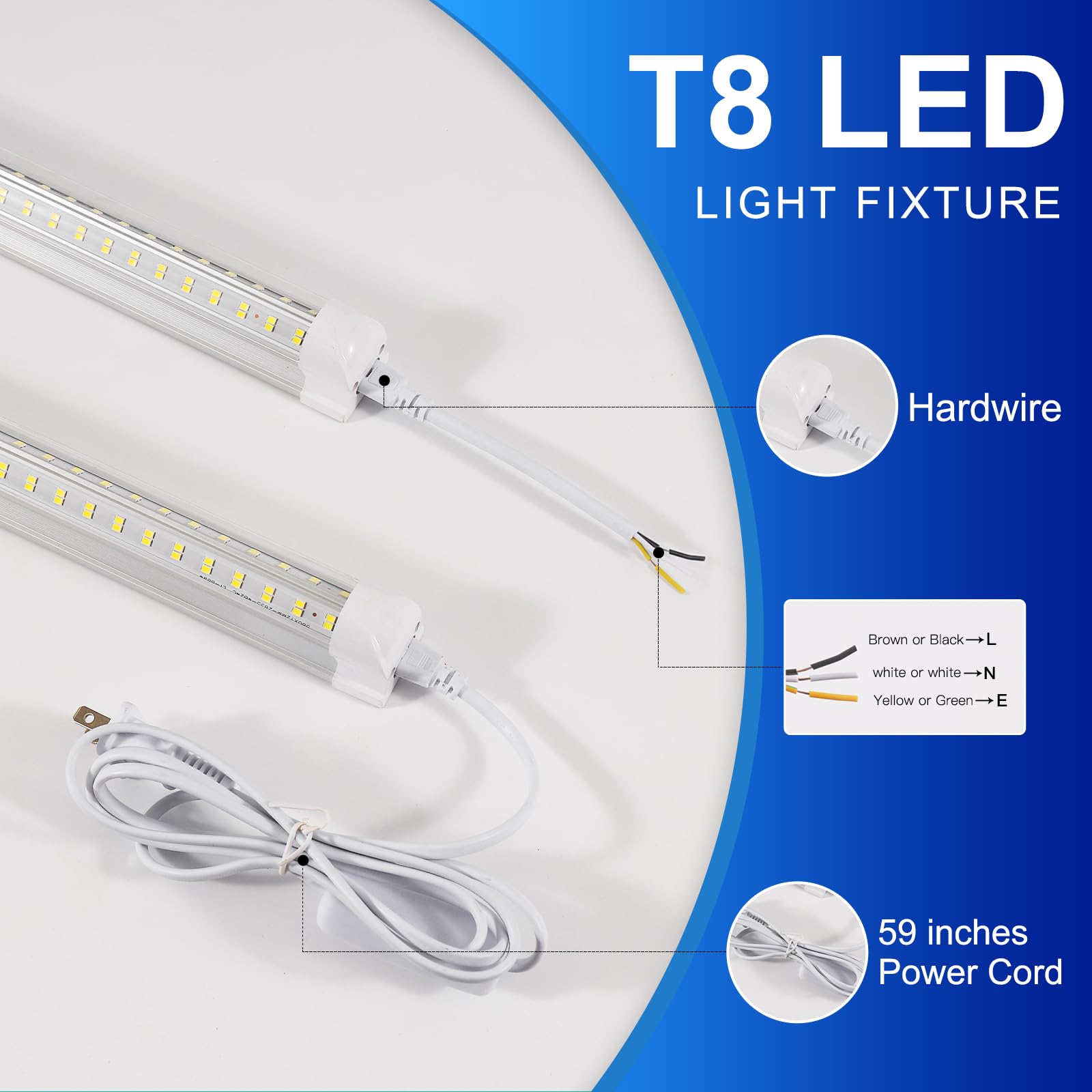 4ft 50W 6500K led shop light close up