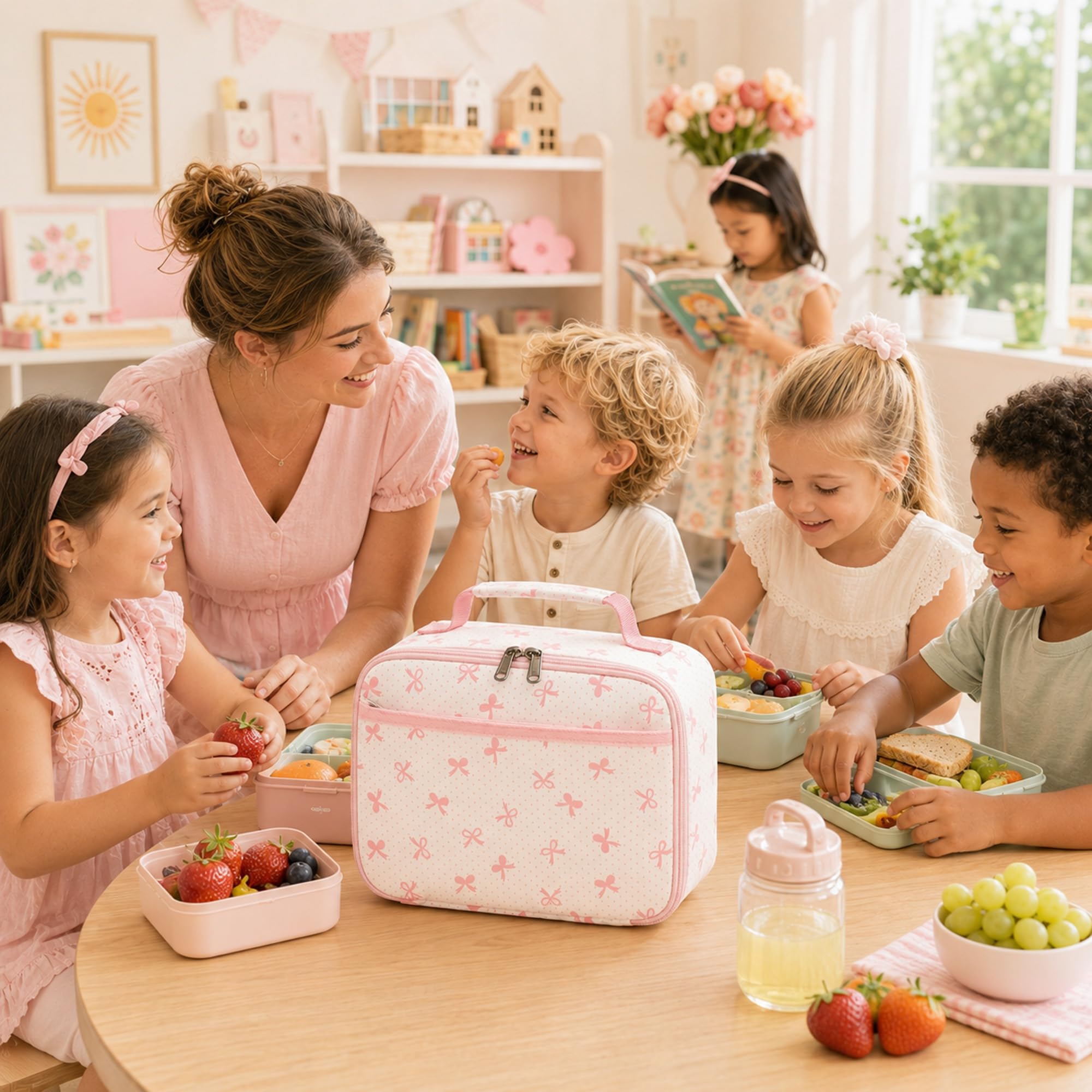 LEDAOU insulated lunch bag for school use