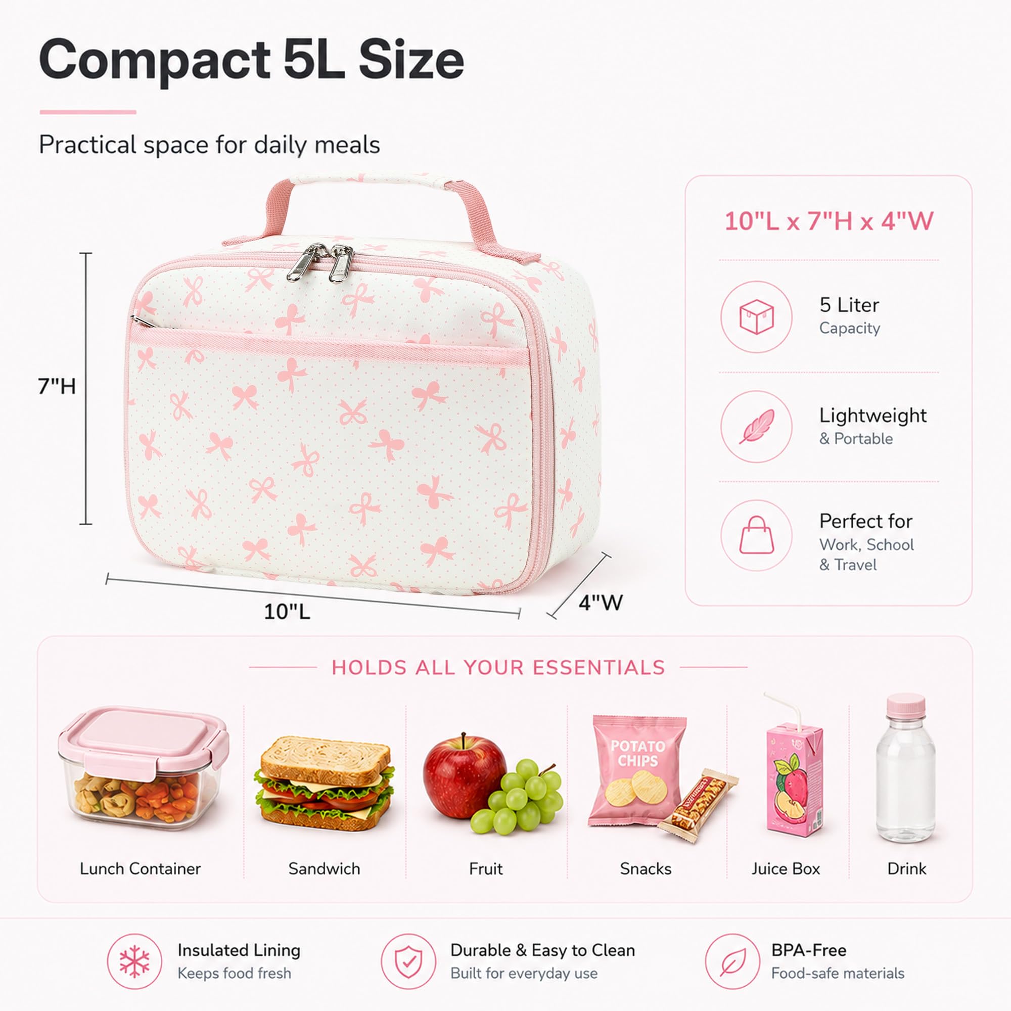 Lightweight 180 g kid lunch box LEDAOU