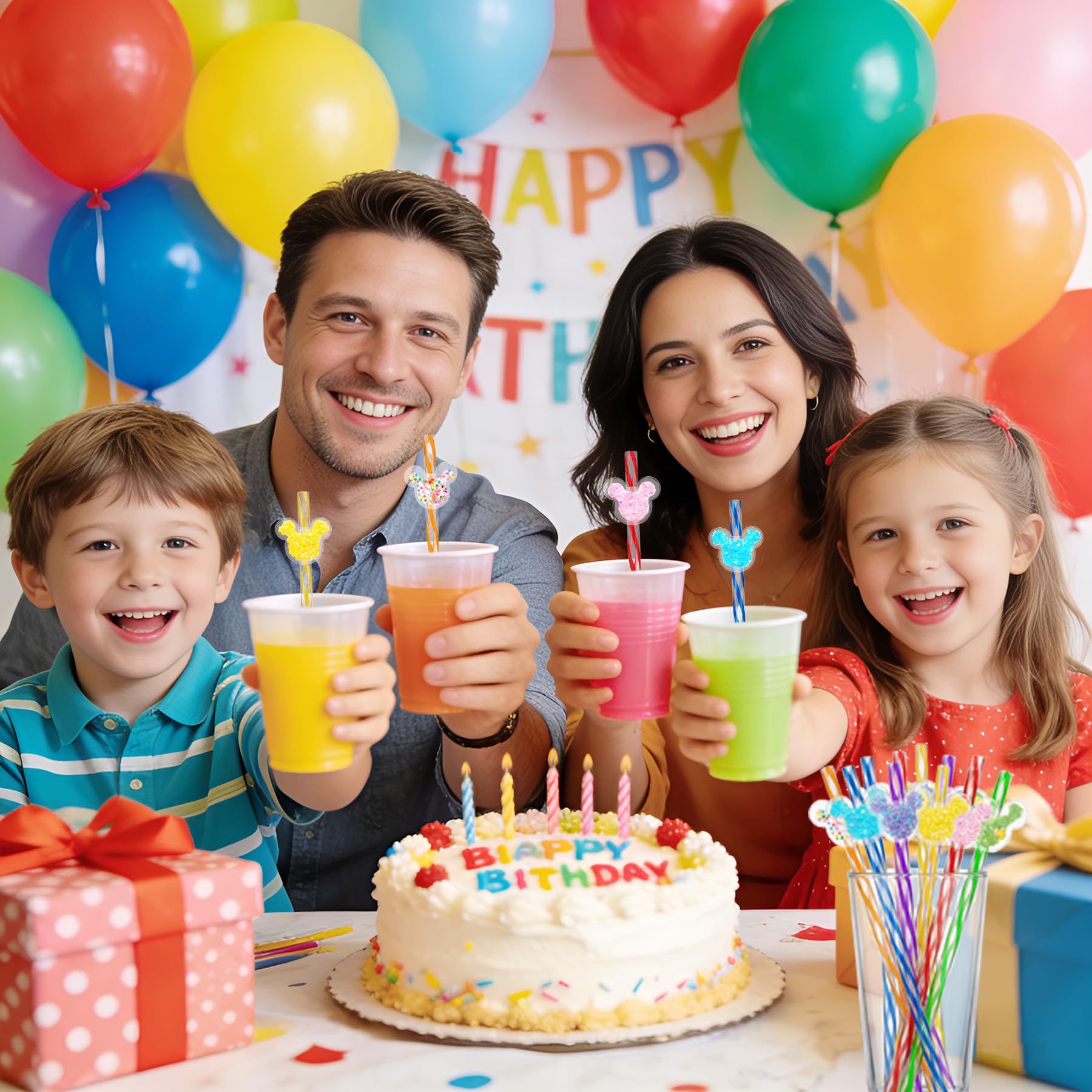 Dishwasher safe BPA-free plastic straws image