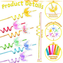 Princess crown charms removable from straws for customization