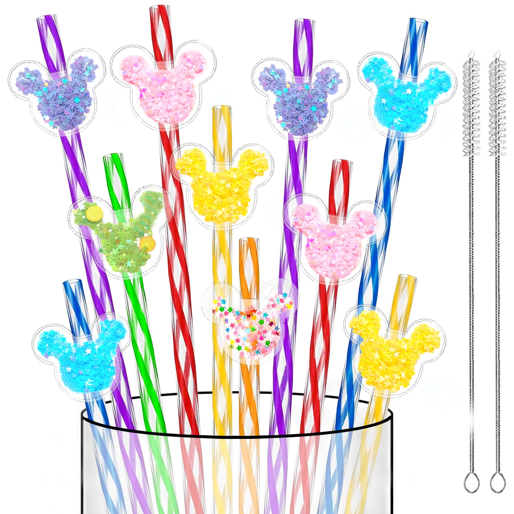 LEDUO Sparkle Mouse Ear Straws 24pc set product image