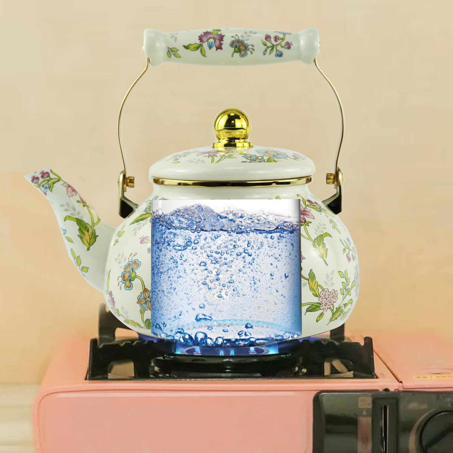 Leebright enamel teapot porcelain ceramic construction detail