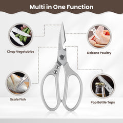 LEEPENK all purpose kitchen scissors non slip handle detail