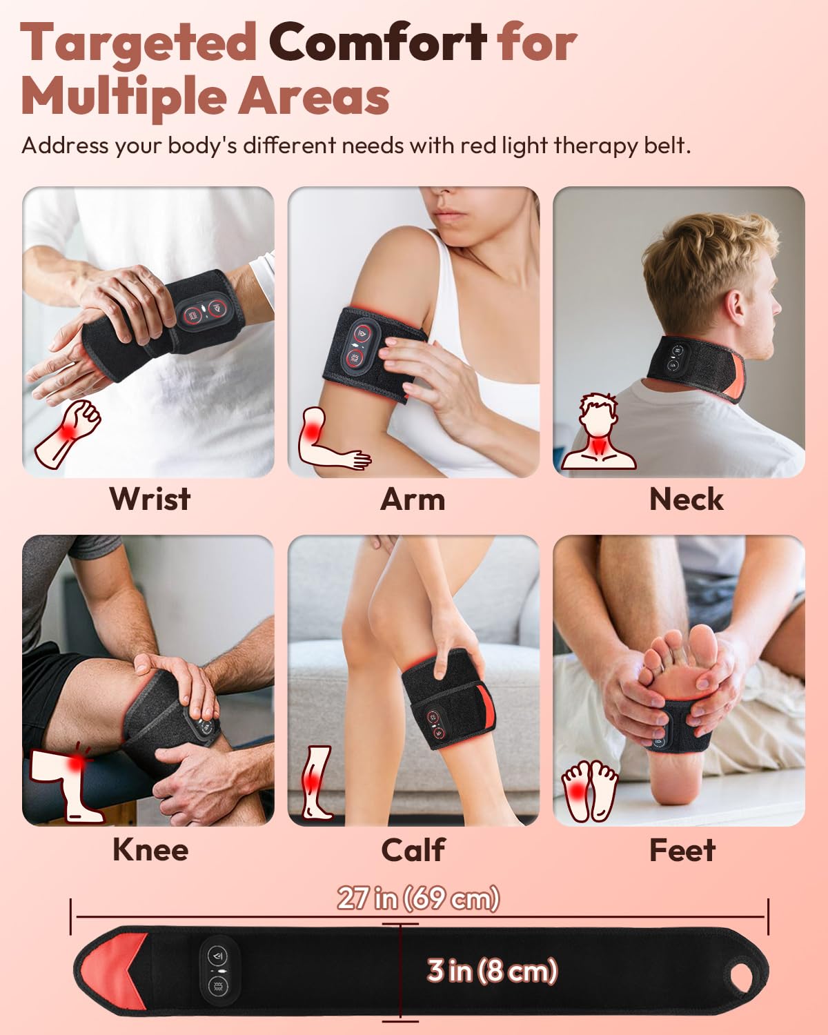 Infrared therapy wrap used on wrists and hands