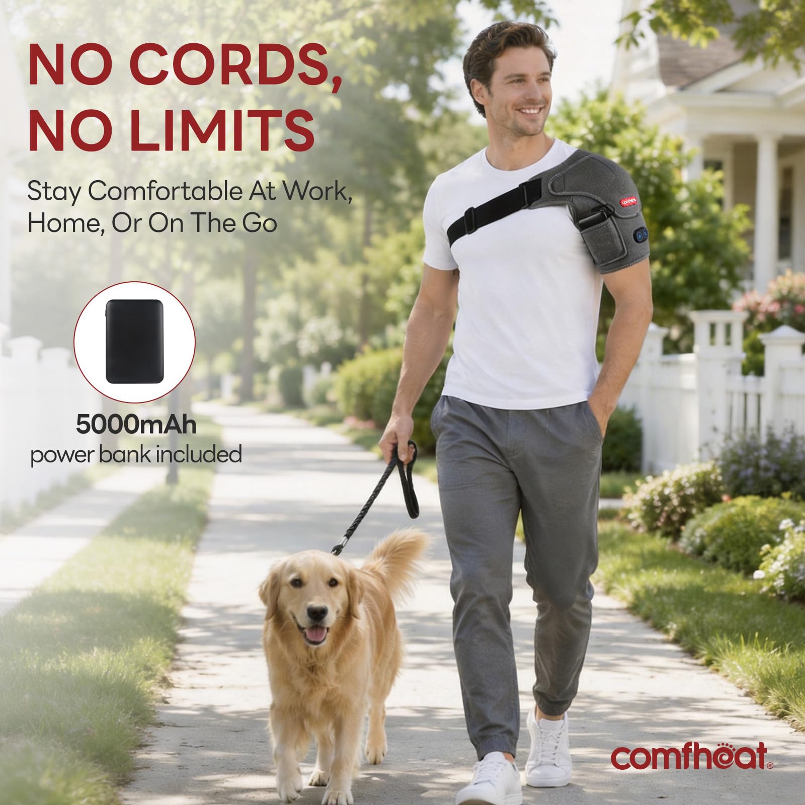 Portable shoulder heating pad suitable for home or office