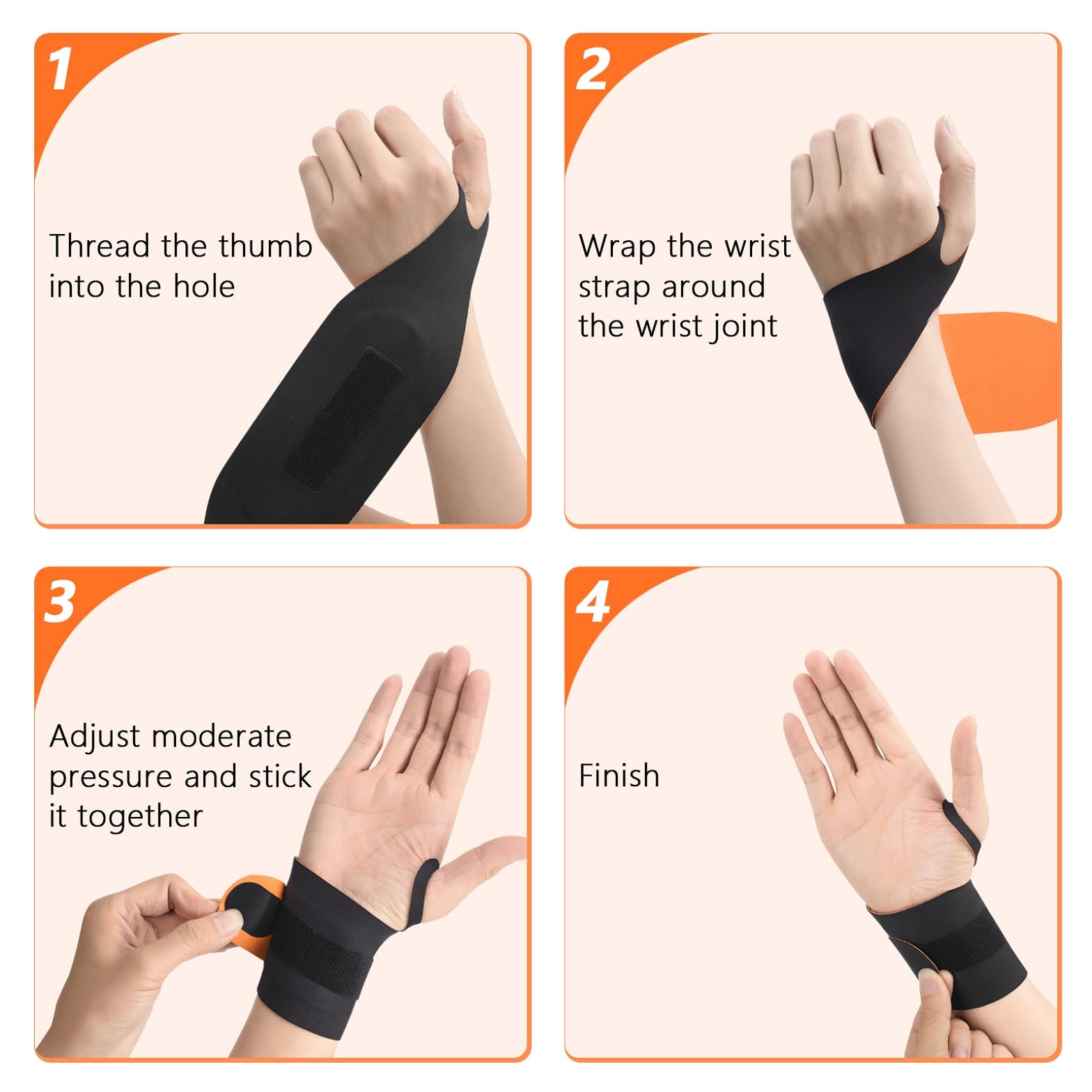 Wrist brace for carpal tunnel and tendonitis relief