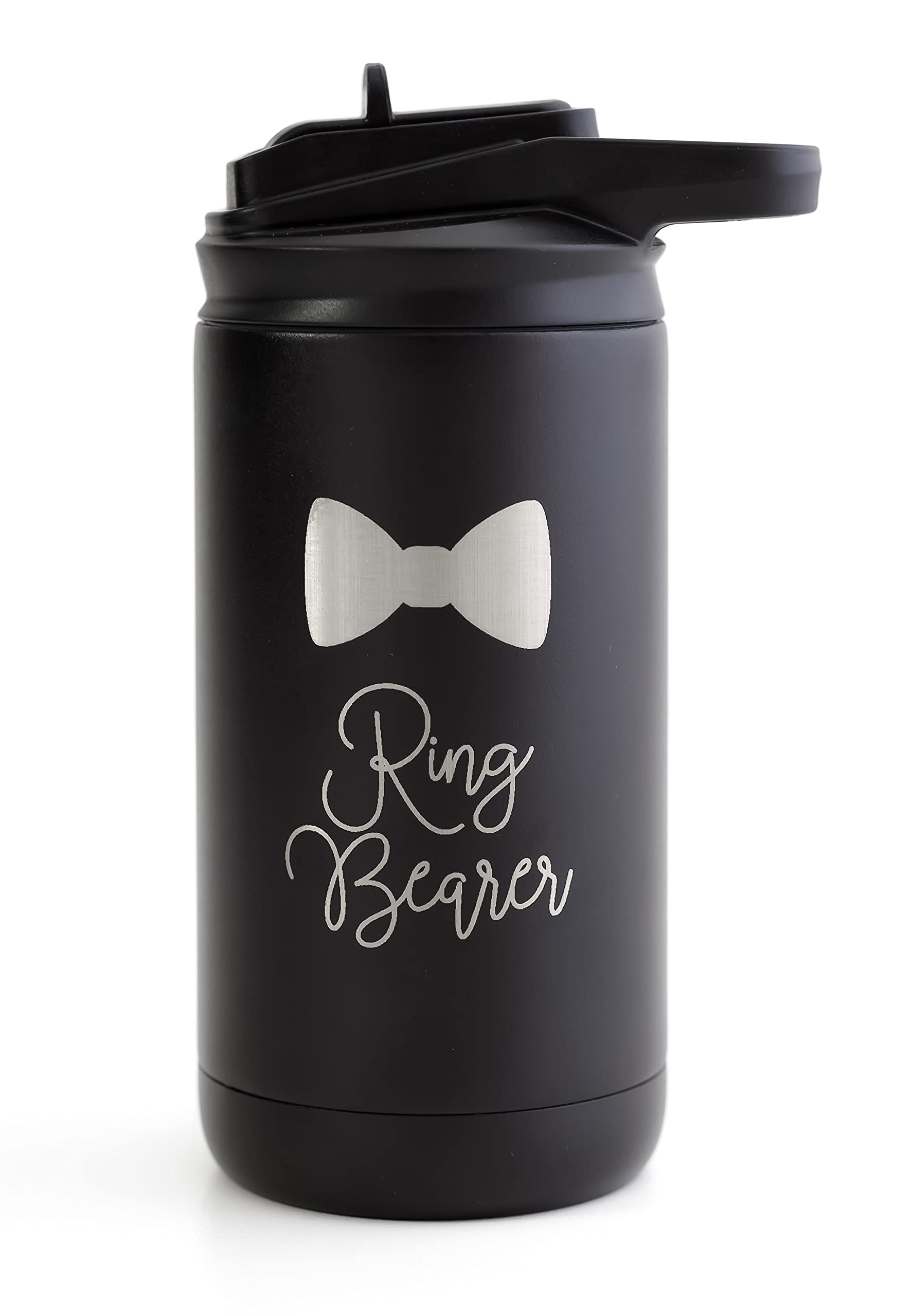 Legacy and Light Ring Bearer Water Bottle front view wedding favor