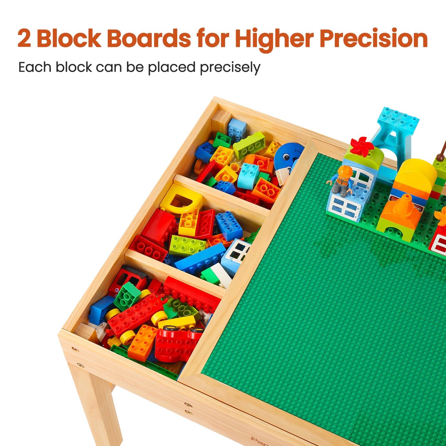 Large Lego board area on Papablic table
