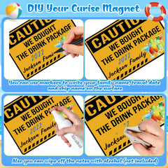 Caution sign magnet for cruise cabin door example