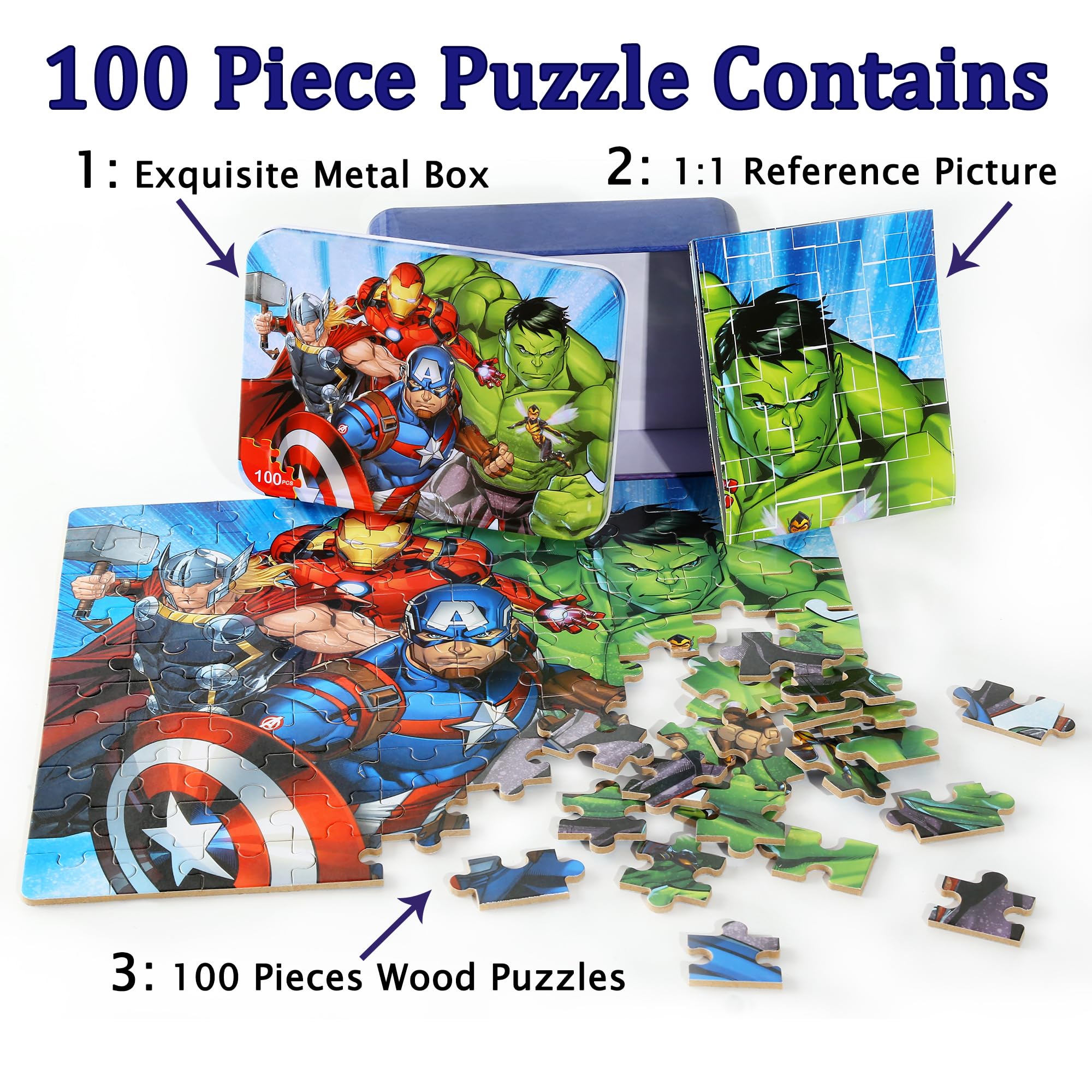 Travel ready LELEMON puzzle set in metal box for kids 4-6