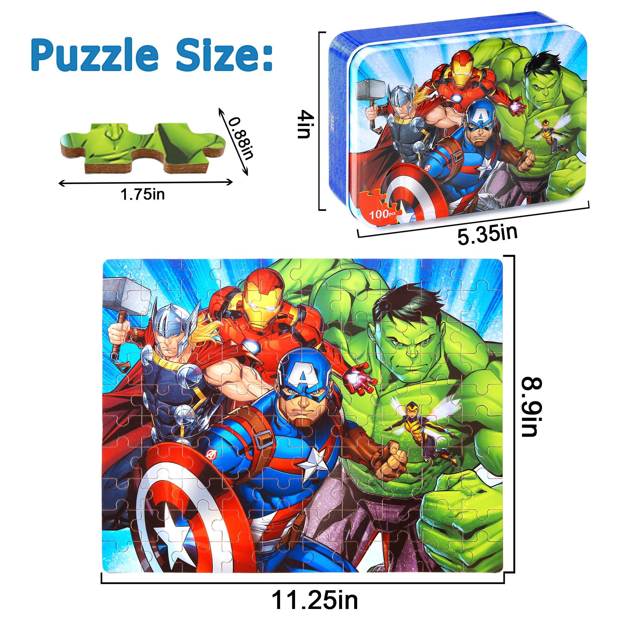 Finished size 11.25 x 8.9 inches LELEMON puzzle for kids 4-6