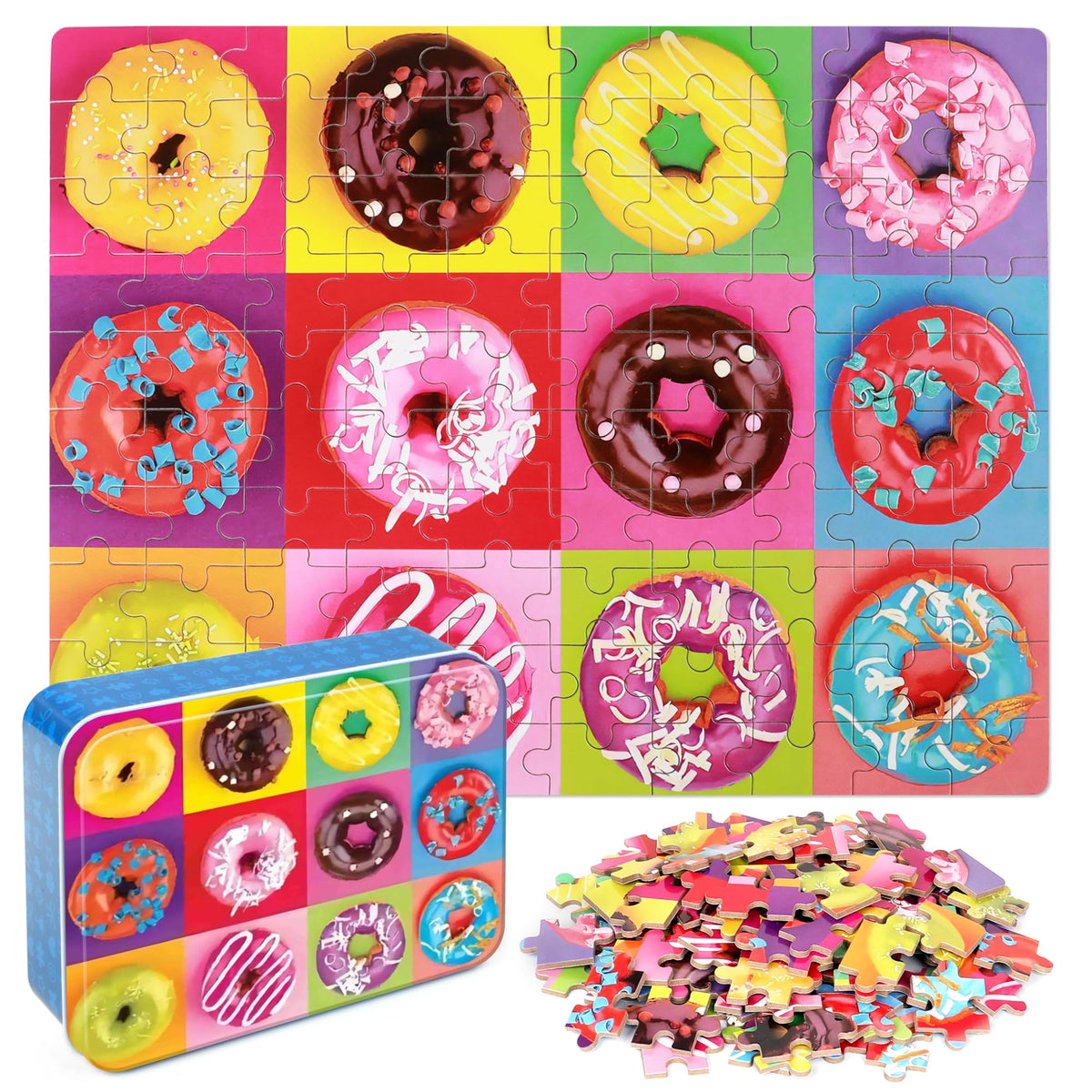LELEMON 4-6 100-piece puzzle in metal box