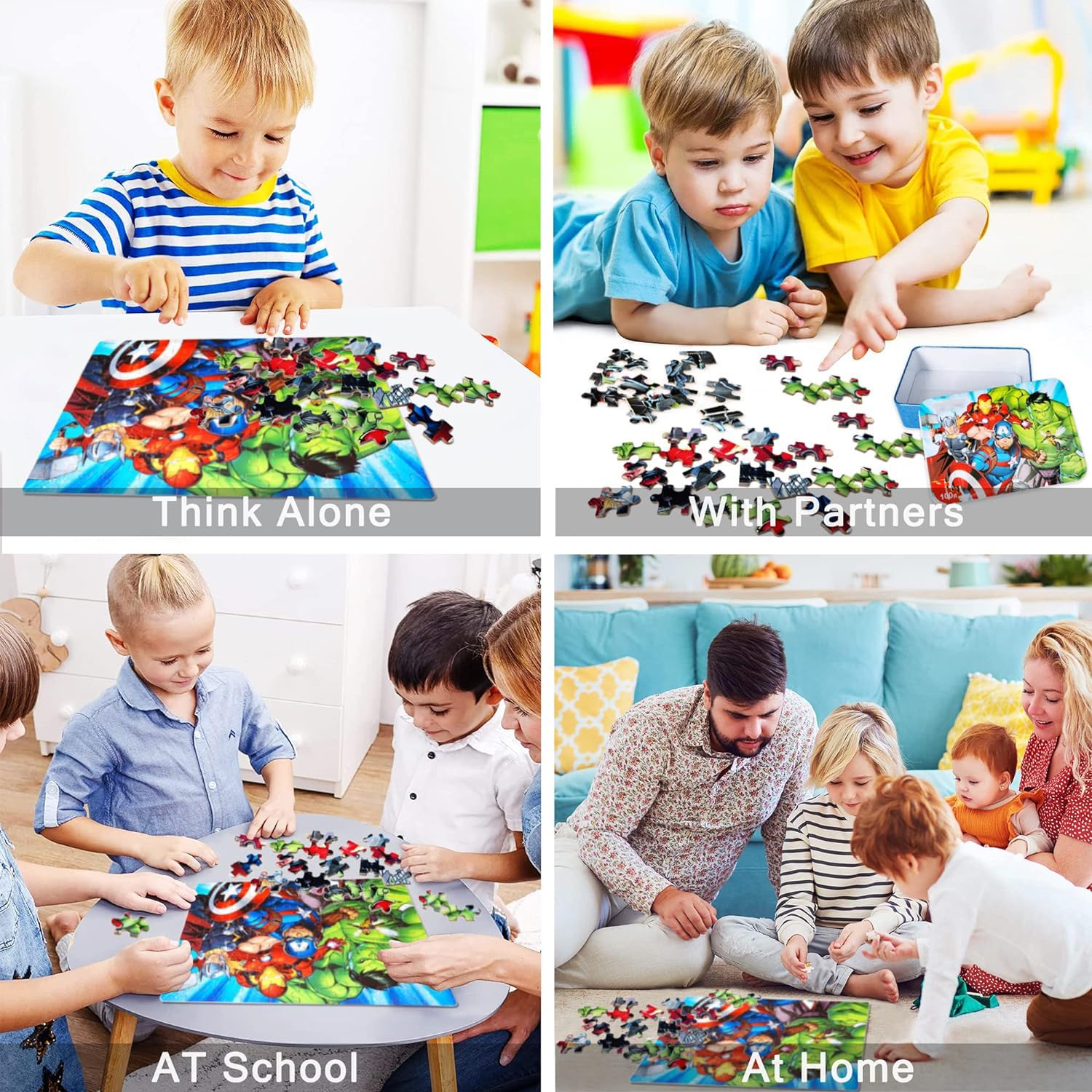 Back pieces numbered helps younger kids LELEMON puzzle for kids age 4-6
