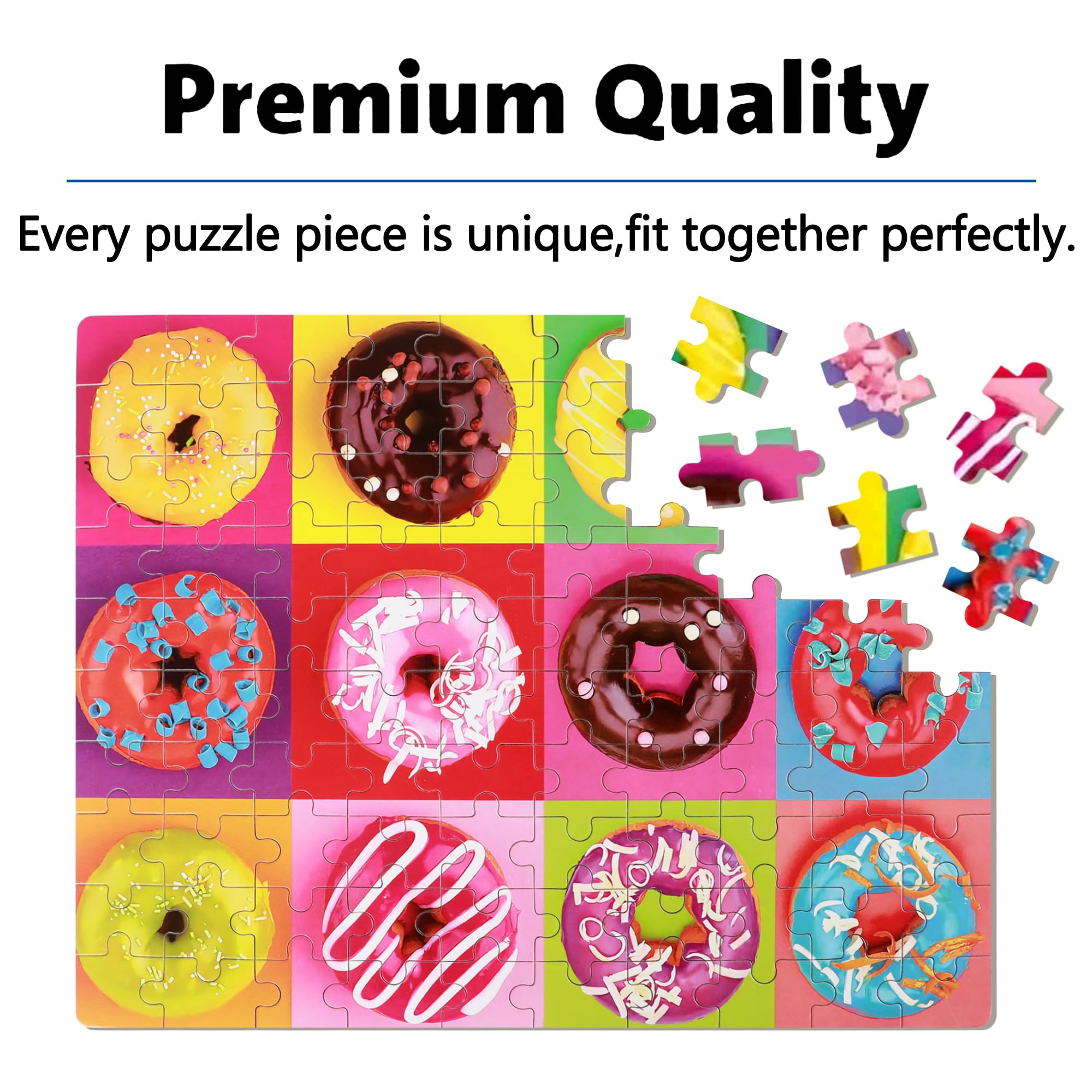 Back of puzzle pieces numbered to help younger children
