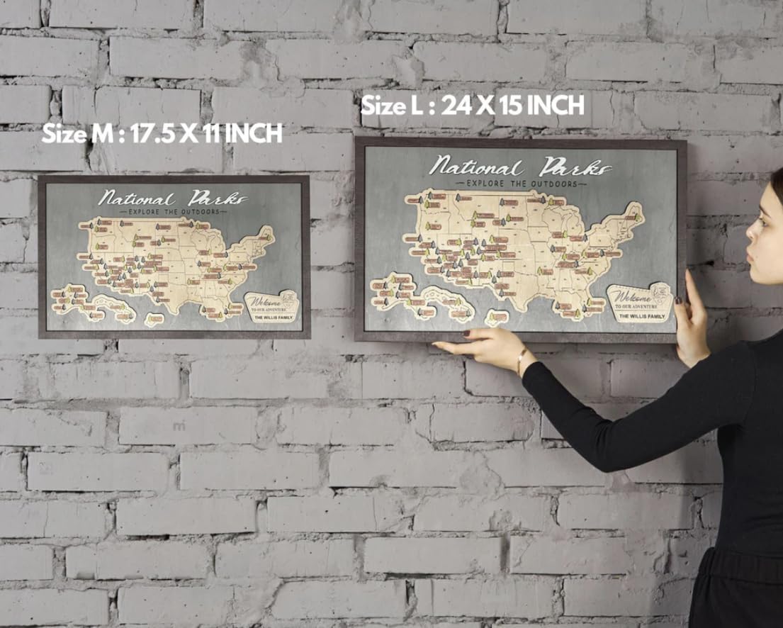 Lemap US travel map with trees and personalization