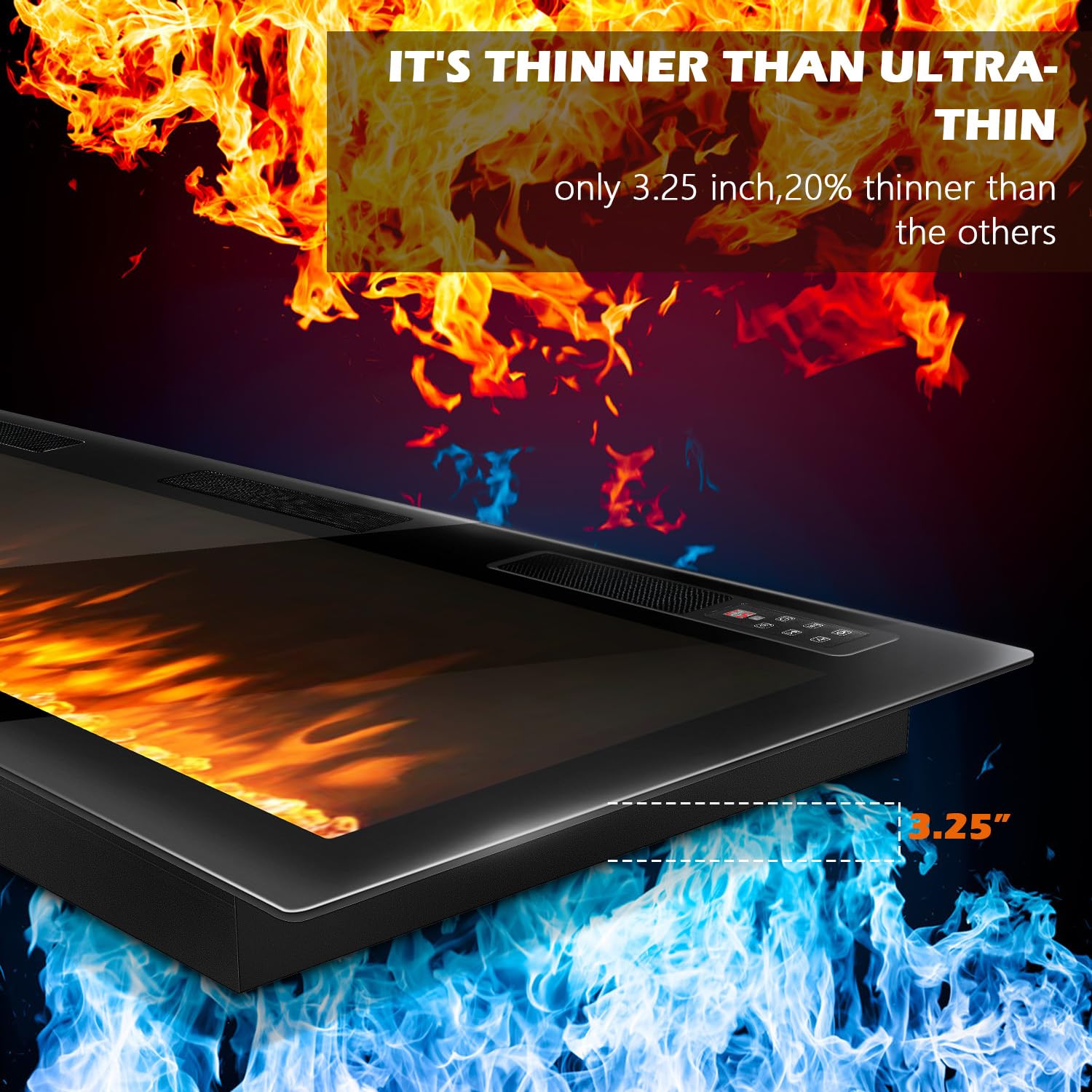 LEMBERI sleep mode electric fireplace image