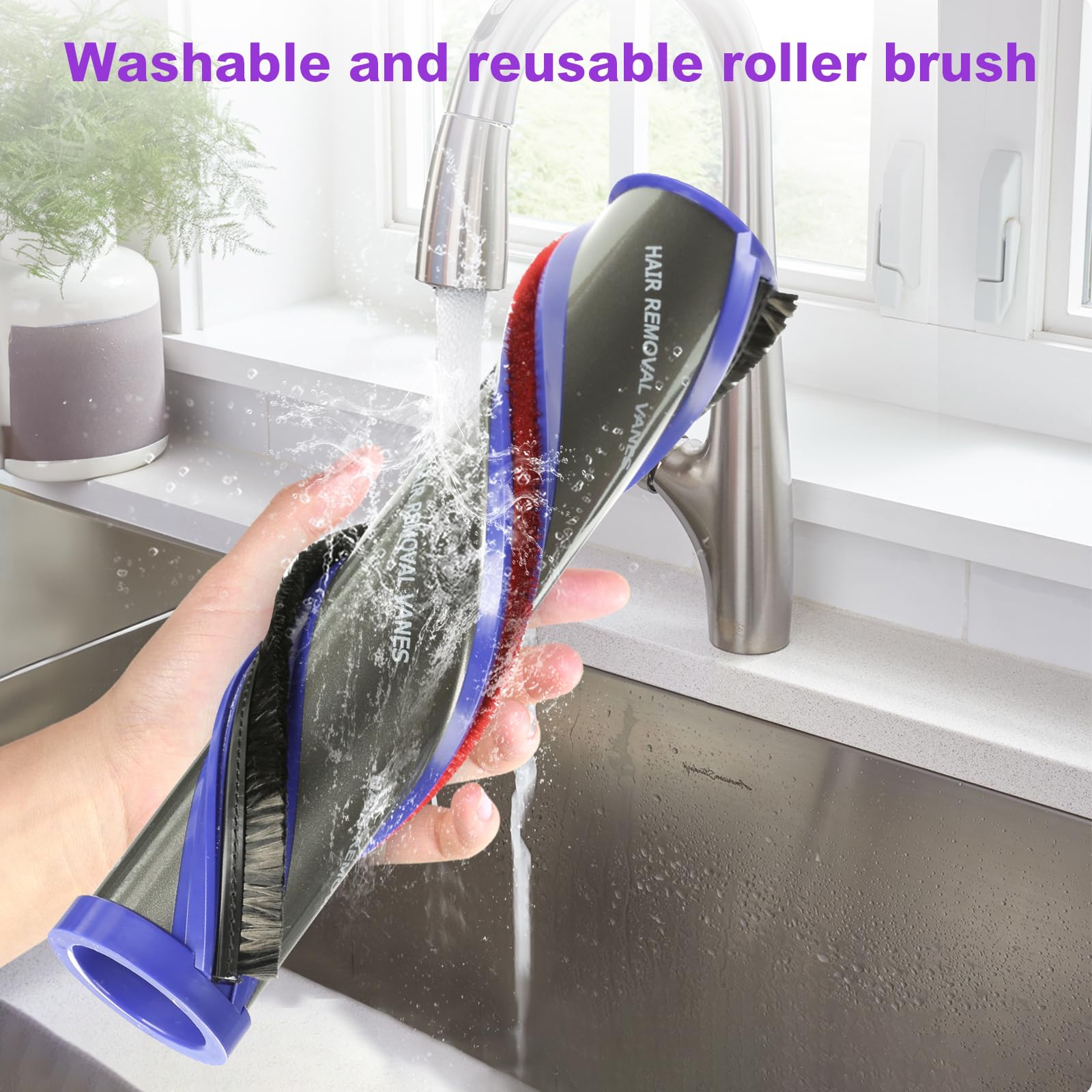 Easy install quick-release end cap and washable drum design