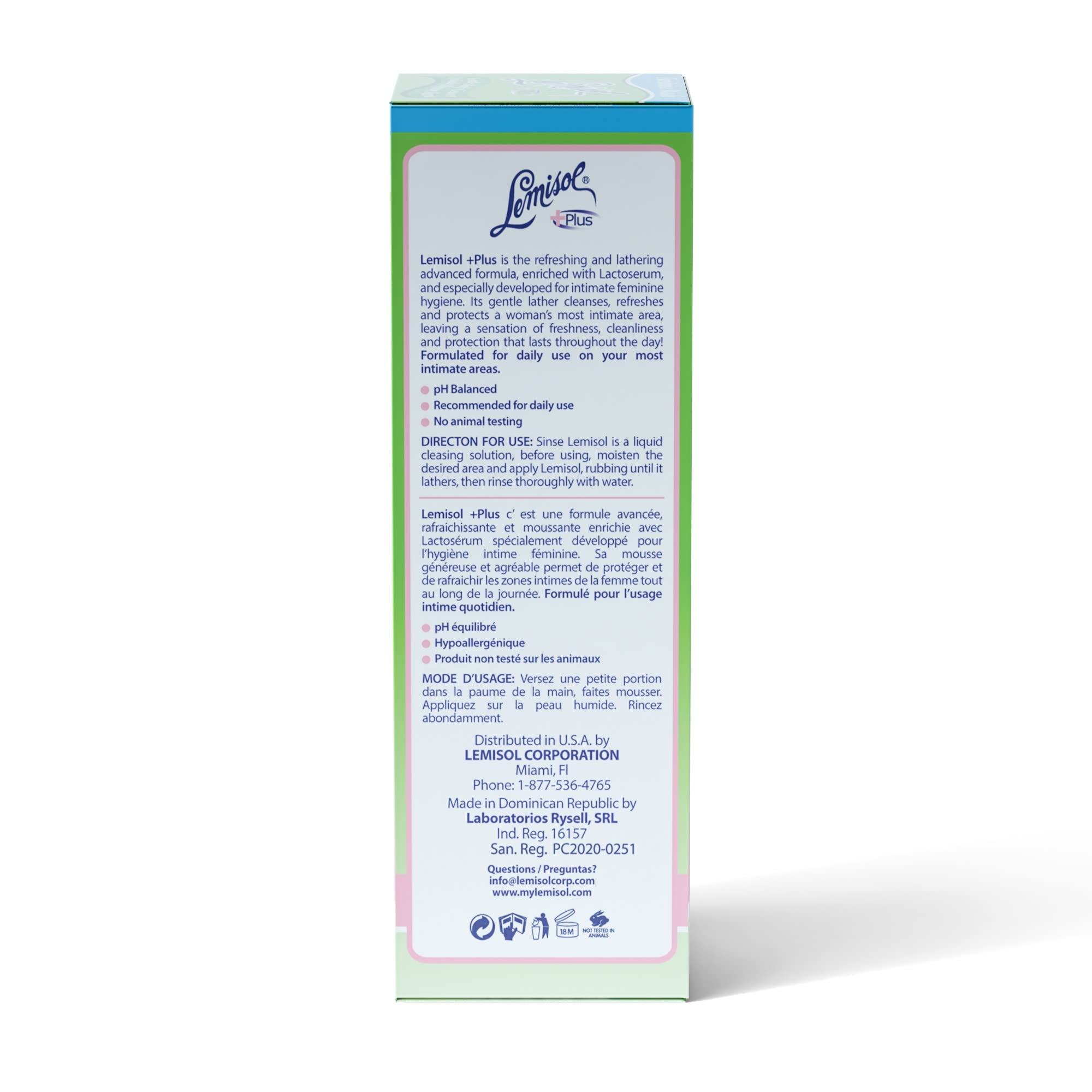 Lemisol Plus Feminine Wash Original Formula 16 Fl Oz packaging