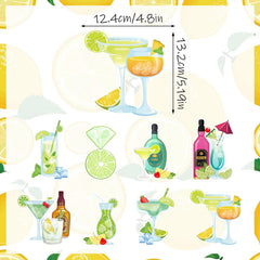 Lemon pattern cocktail honeycomb centerpiece