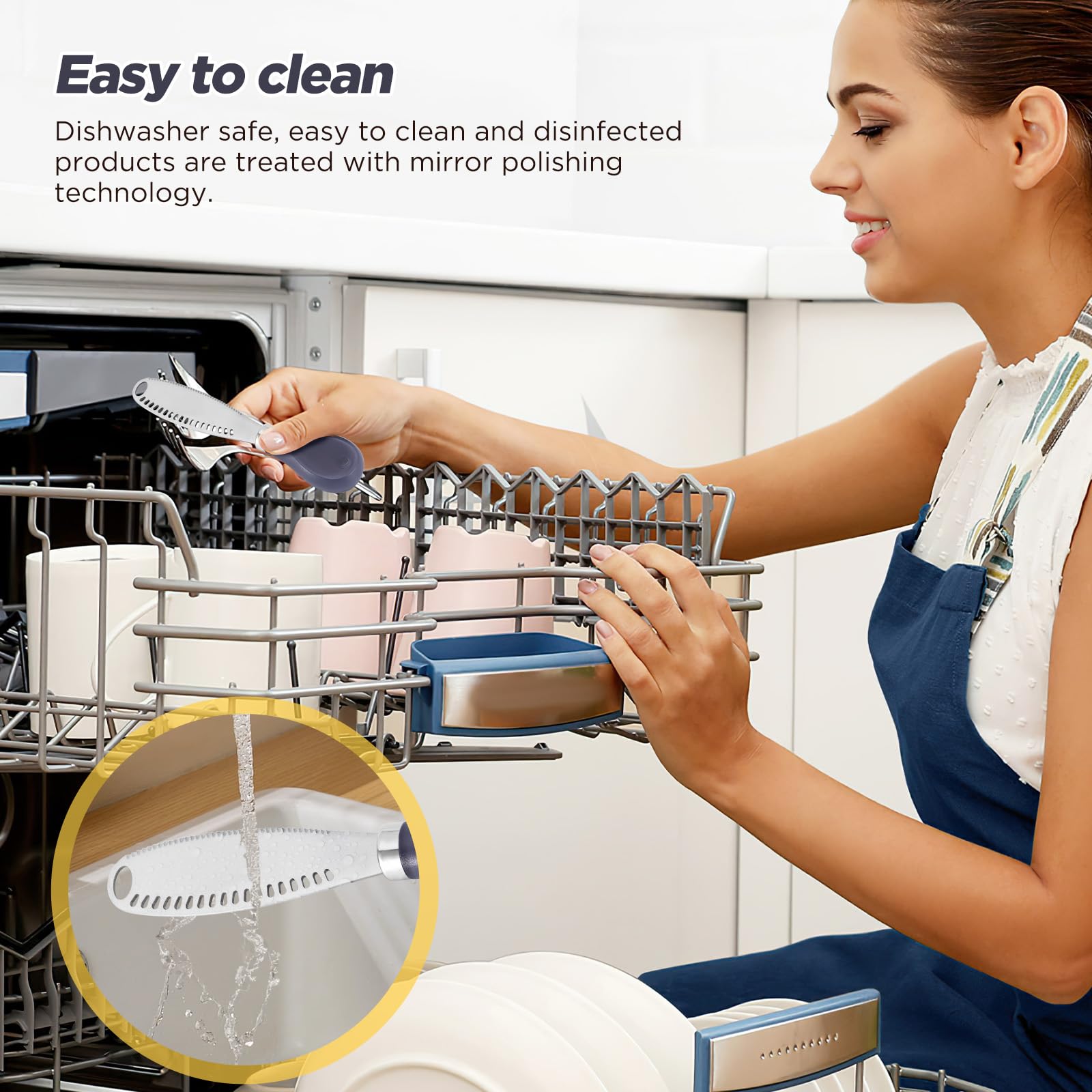 LemonBest Butter Knife silver and black color close up