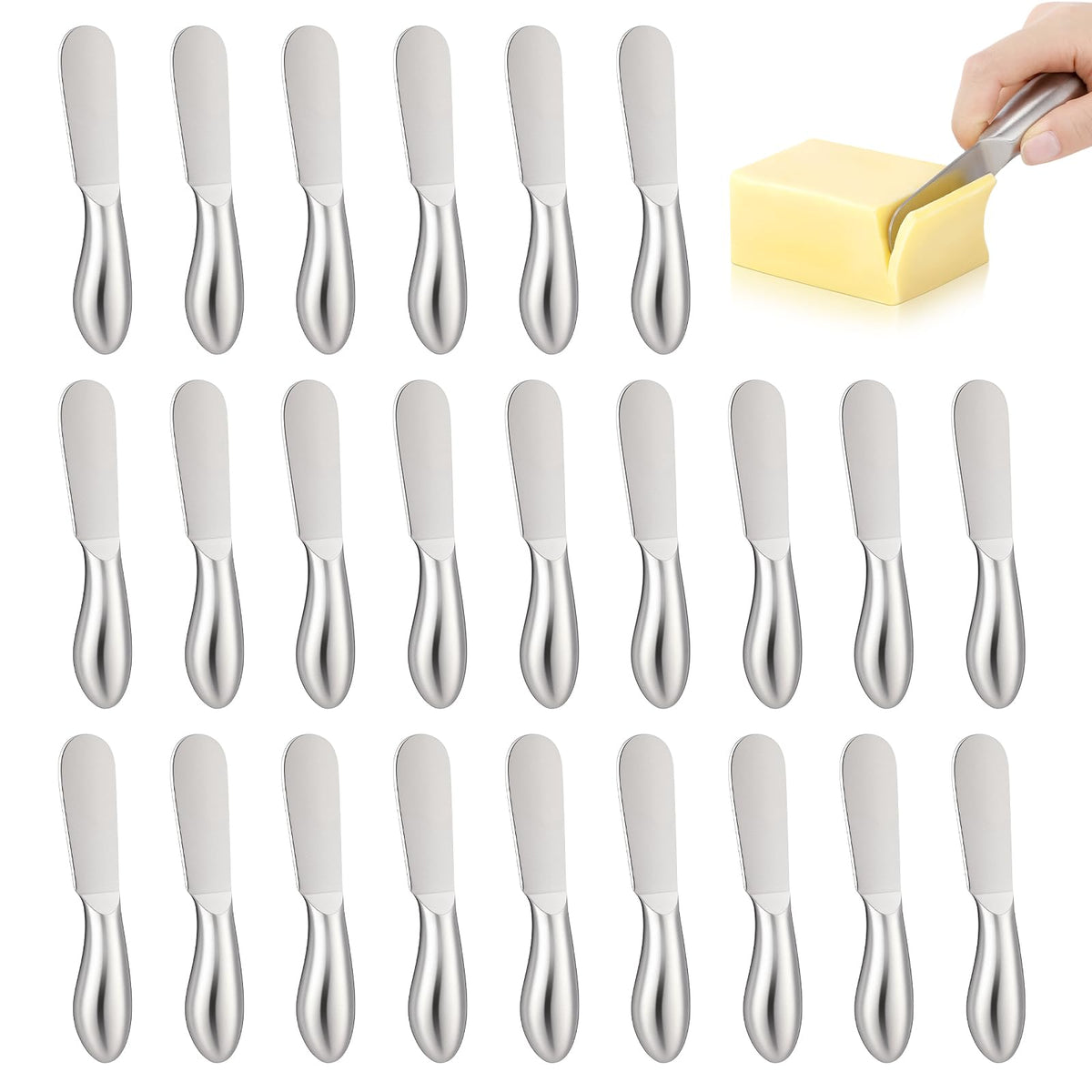LemonRoad spreader knives set 24 pieces stainless steel