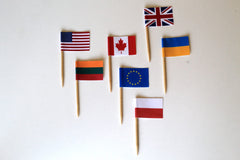 Patriotic flag prop by LenasMiniLand for USA Europe dollhouse scenes