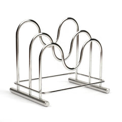LENITH 304 stainless steel cutting board holder close up showing sturdy construction