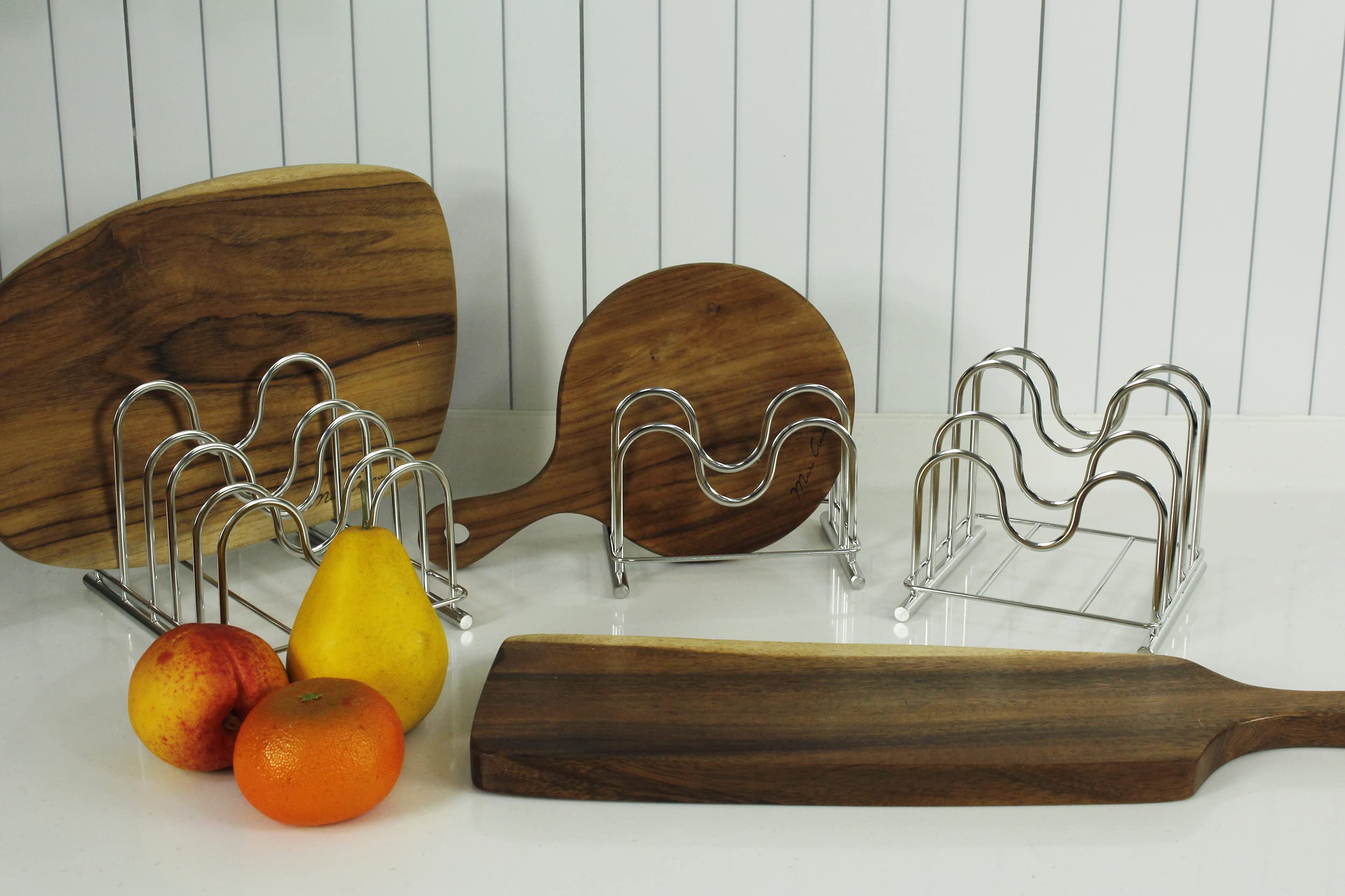 Dimension view of LENITH cutting board holder about 3.93 L x 6.14 W x 5.39 H