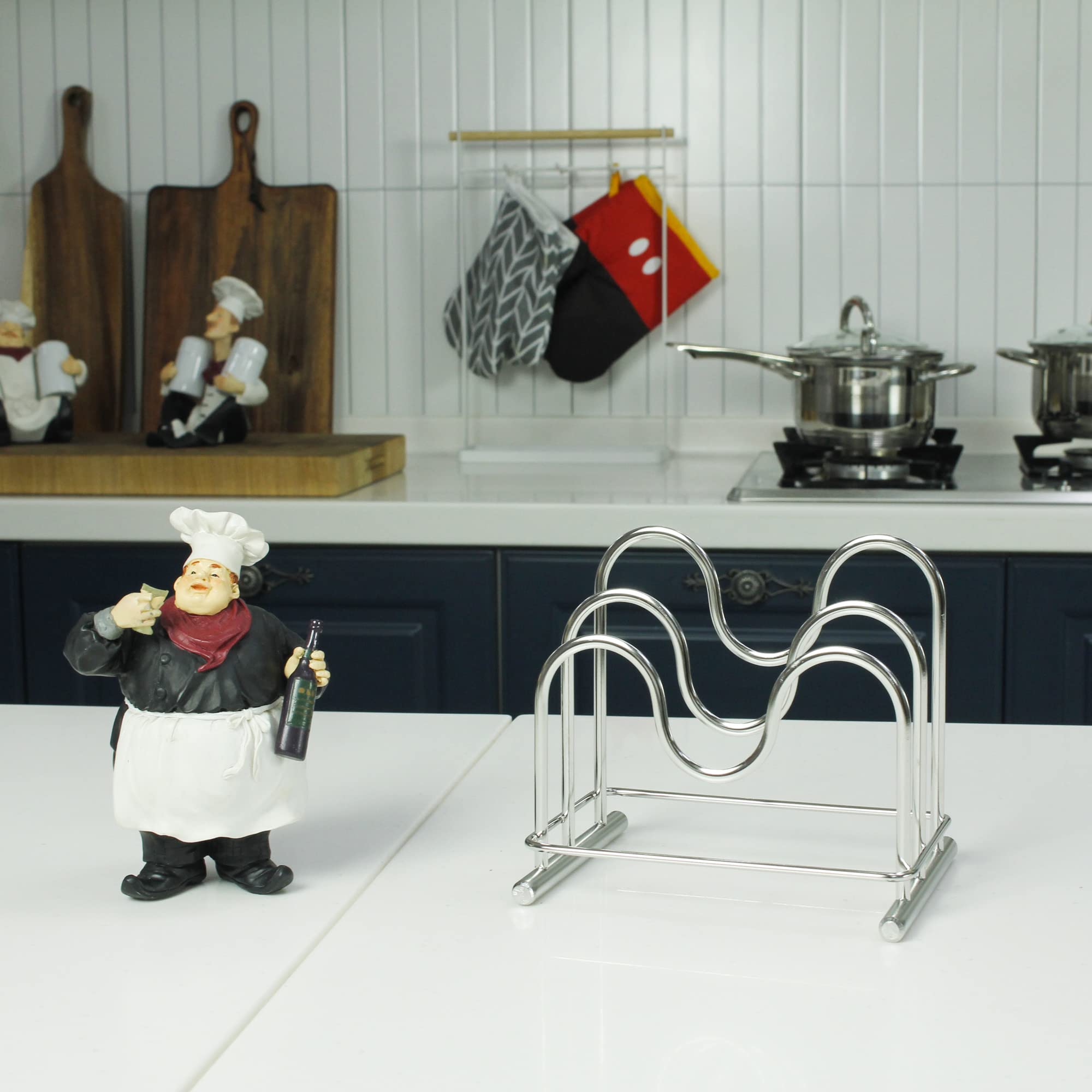 Modern LENITH cutting board rack for kitchen organization