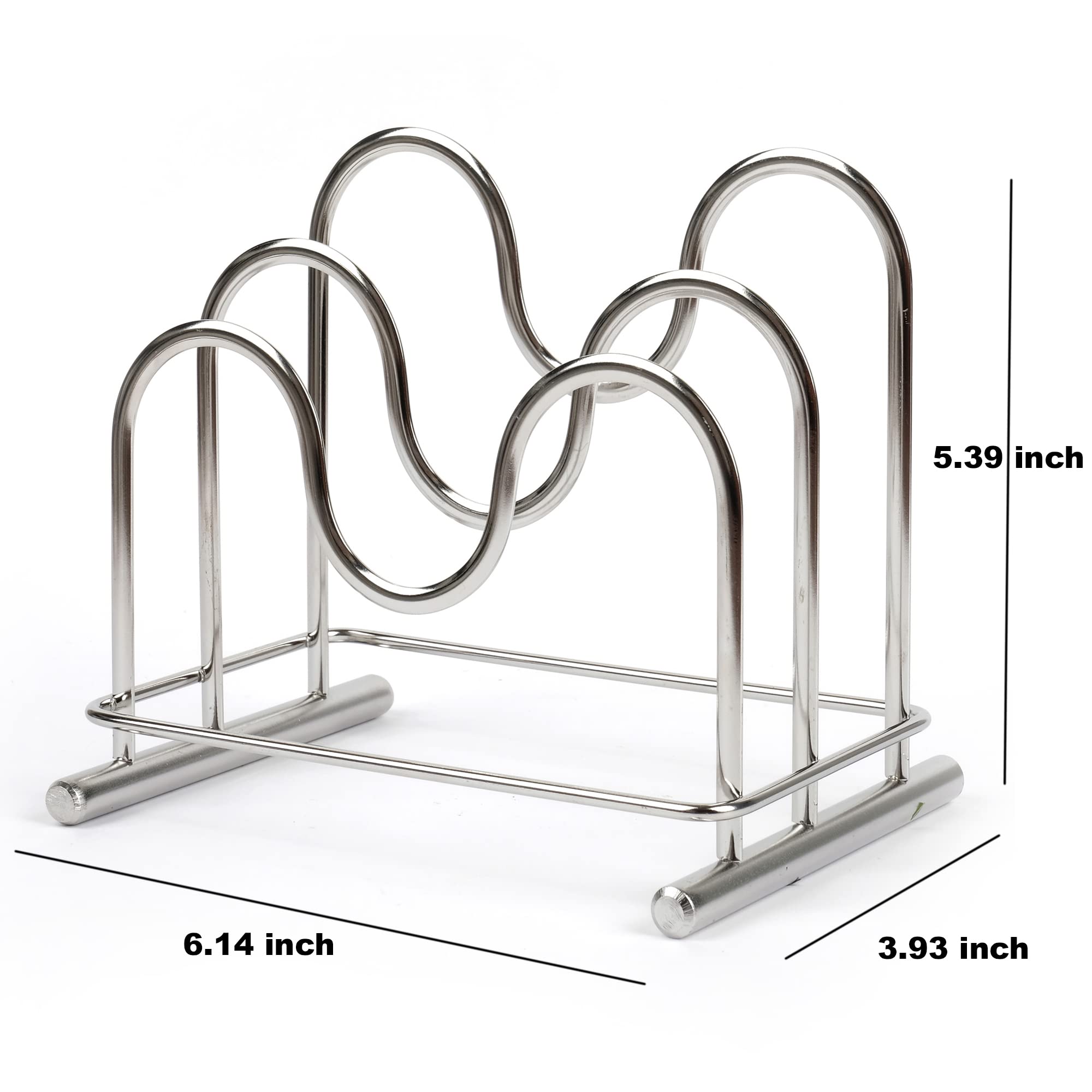 LENITH stainless steel wire cutting board holder for countertop use