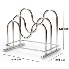 LENITH stainless steel wire cutting board holder for countertop use