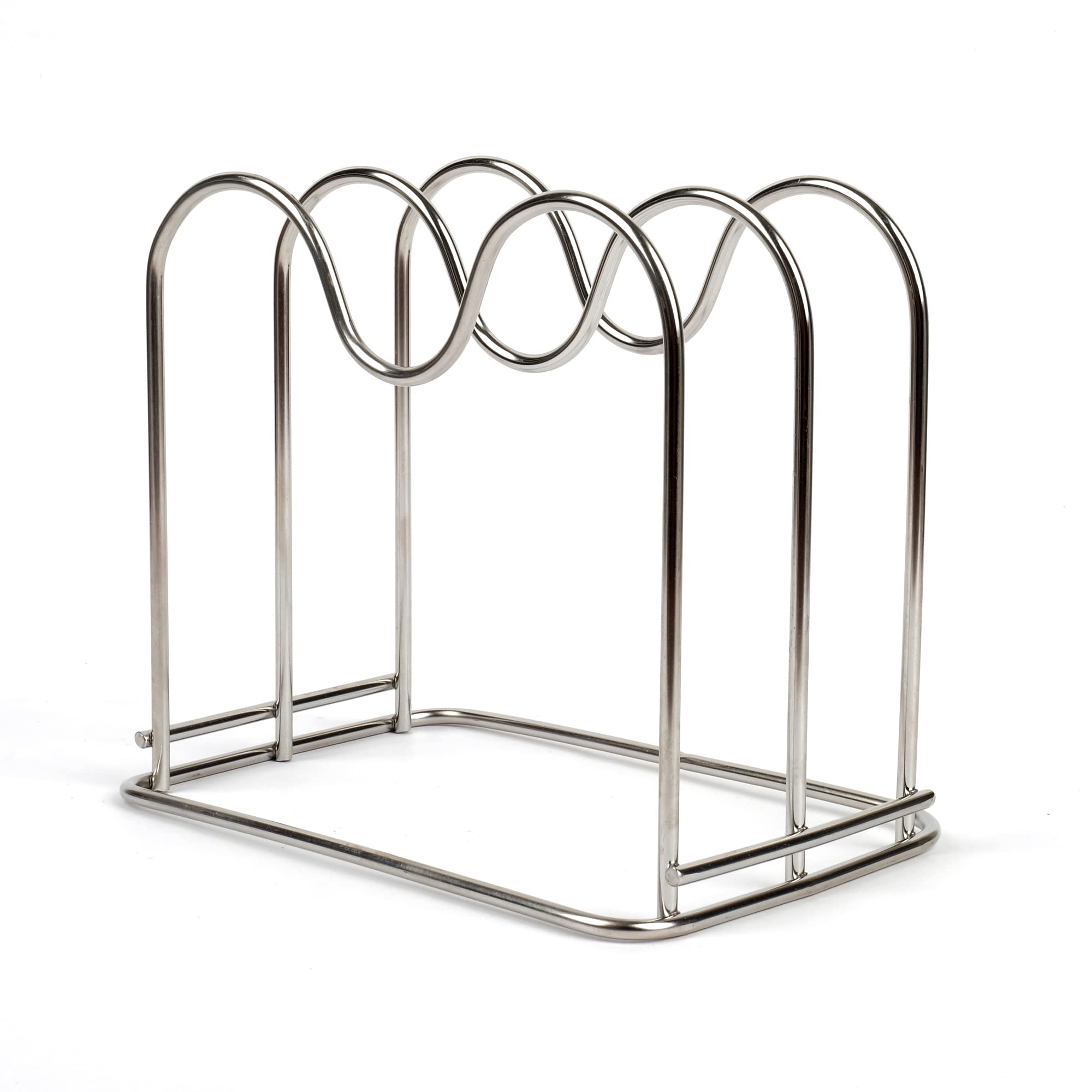 Wire cutting board holder in stainless steel