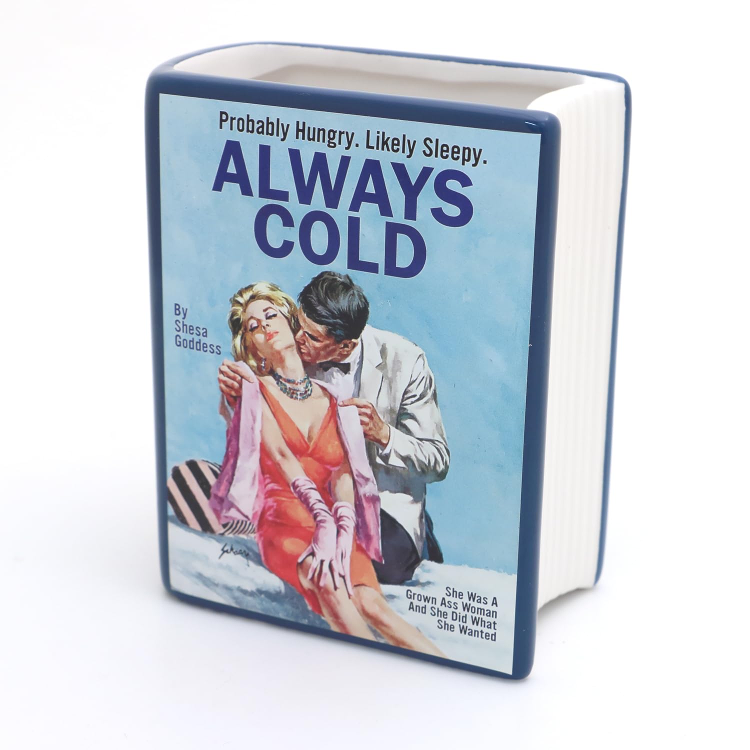 Lenny Mud Always Cold Book pencil holder 5in tall 4x2