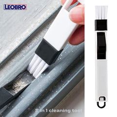 Precision track cleaning brush for narrow gaps