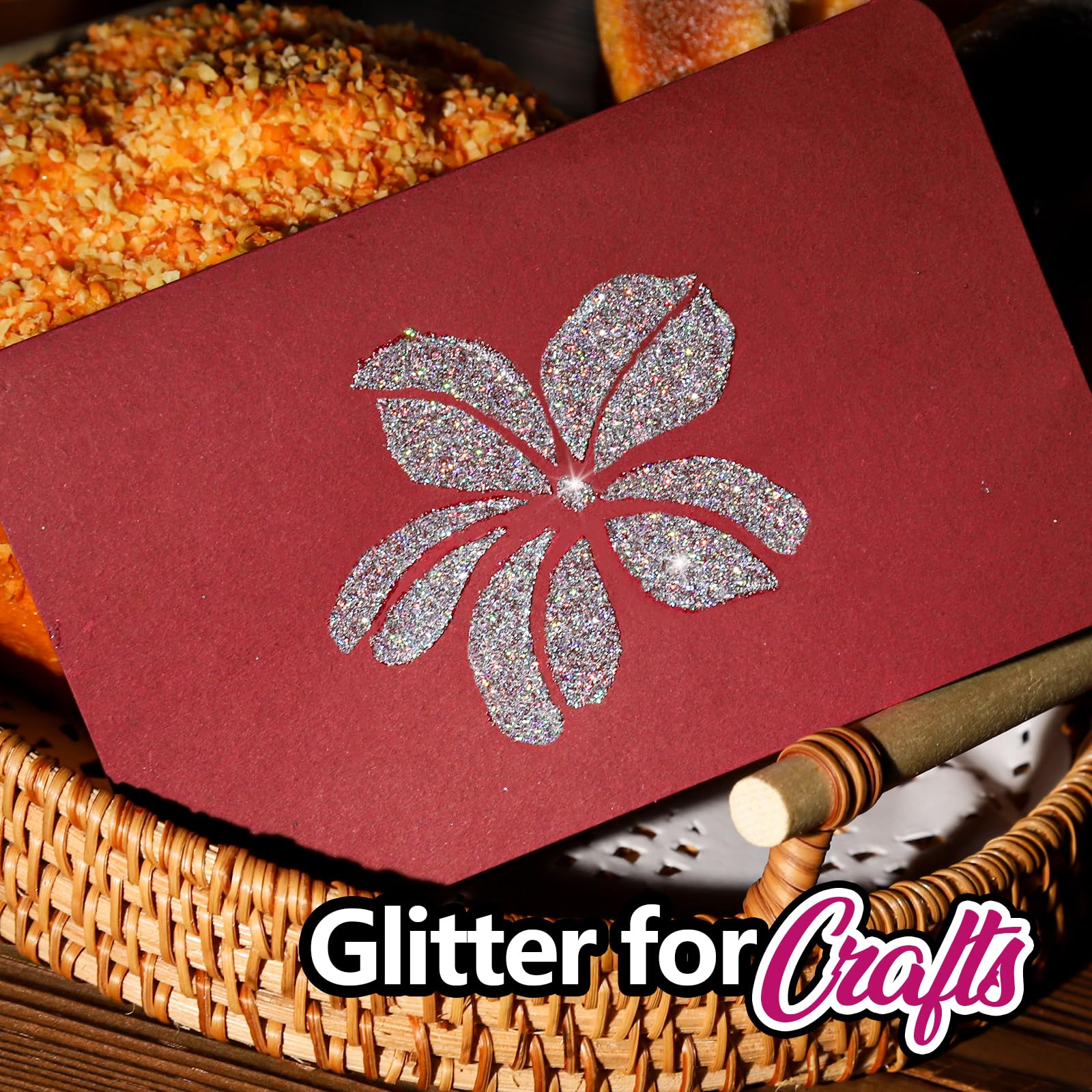 Keep glitter away from eyes nose and mouth safety note