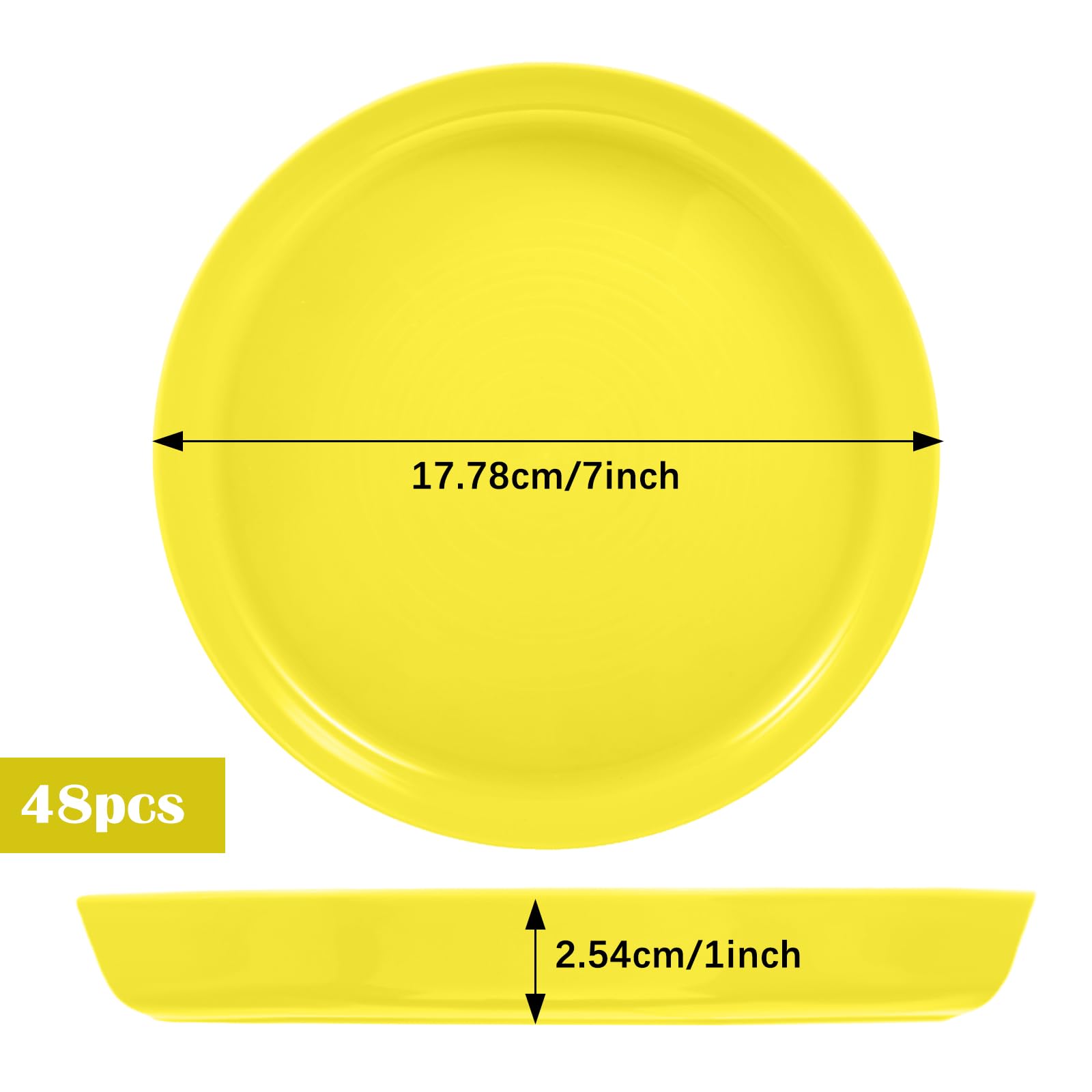 Leooomap 7 inch unbreakable plastic plates six colors