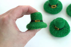 Leprechaun Hat Felt Shapes set of 5 in wool felt