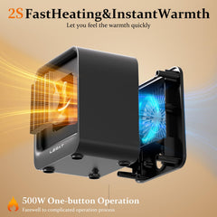 Compact Lerat Space Heater dimensions 4.76 x 2.91 x 5.75 inches