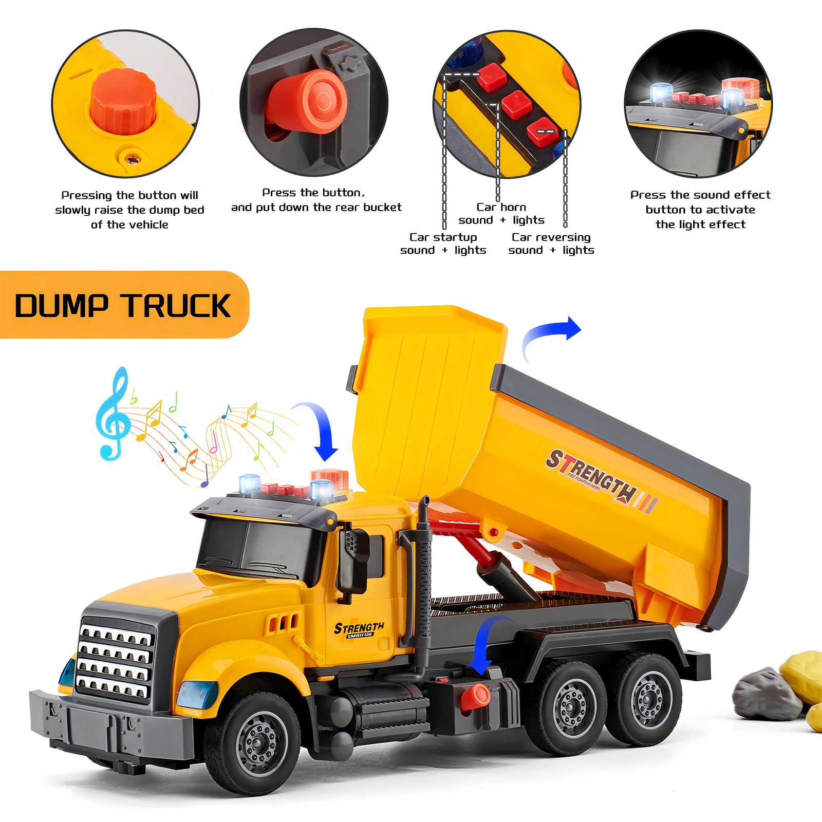 Includes 20 plastic stones for loading and unloading