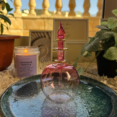Refillable fragrance bottle with stopper by Les Trois Pyramides