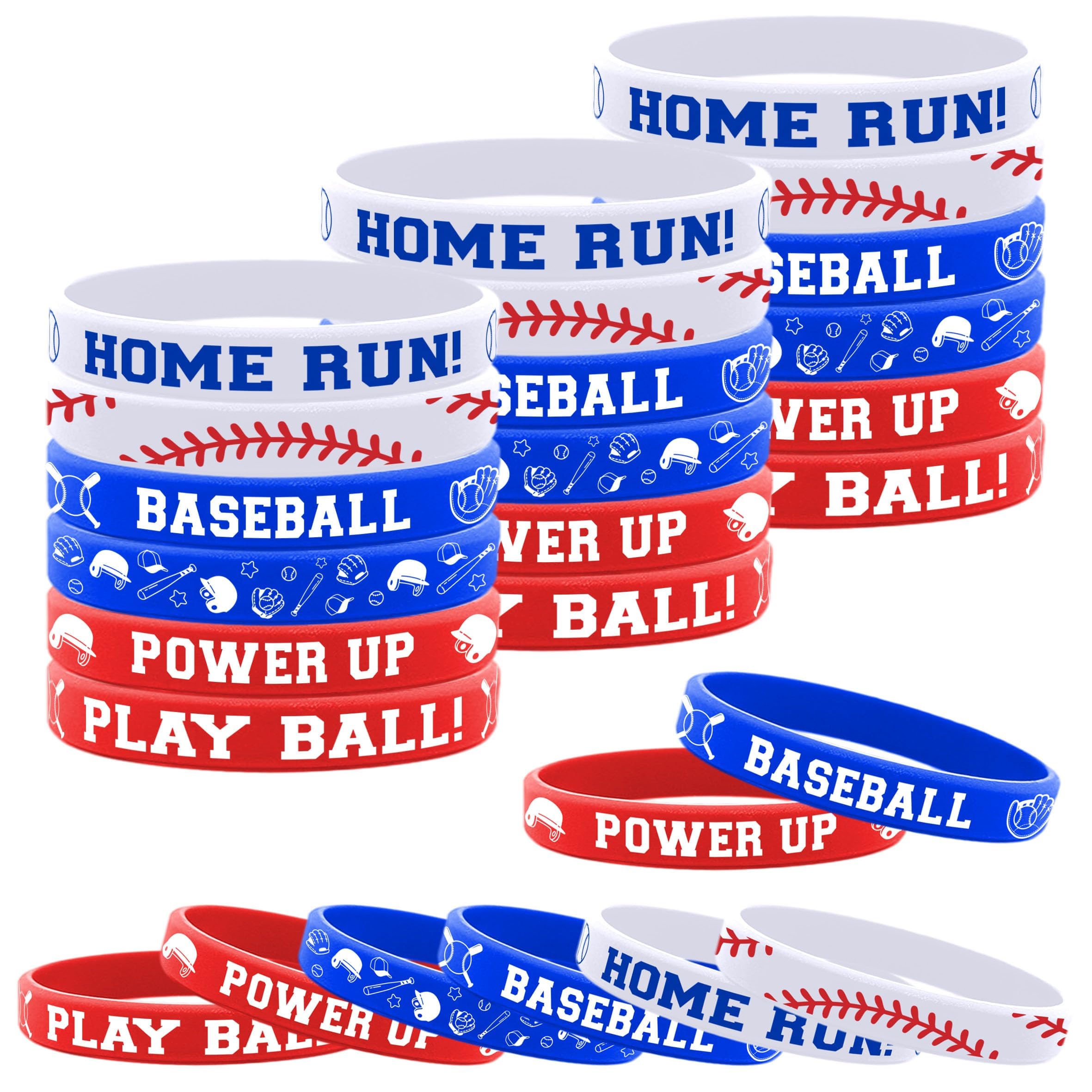 Lesnala baseball bracelets 48 pcs set image