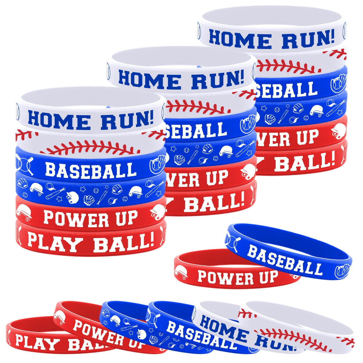 Lesnala baseball bracelets 48 pcs set image