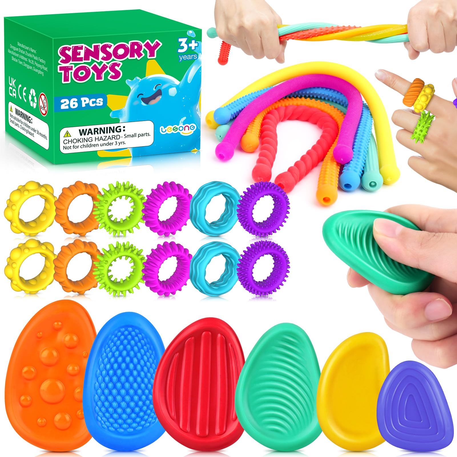 Lesong 26 pack fidget sensory toys for kids textures pack