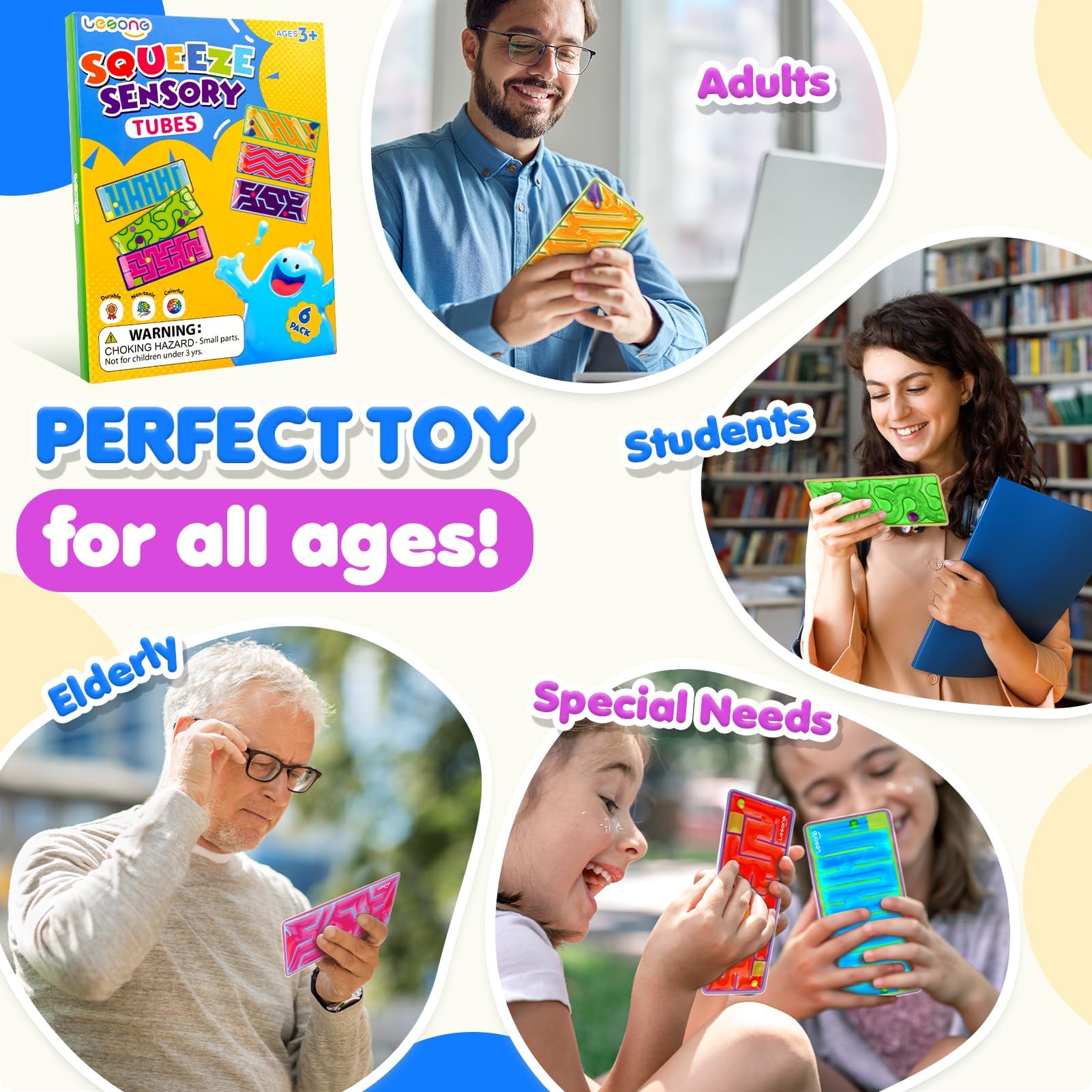 Kids adults travel calm down sensory toy pack