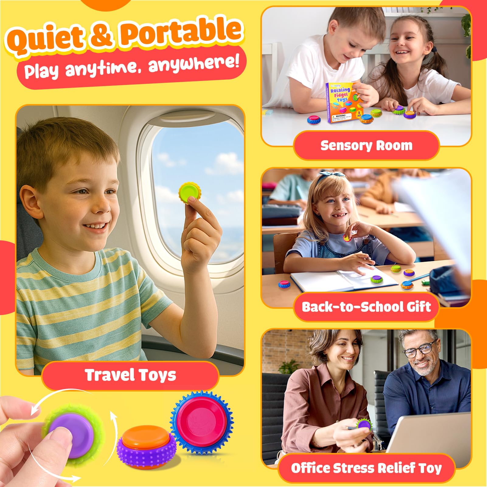Safe soft silicone fidget toys for autism support by LESONG