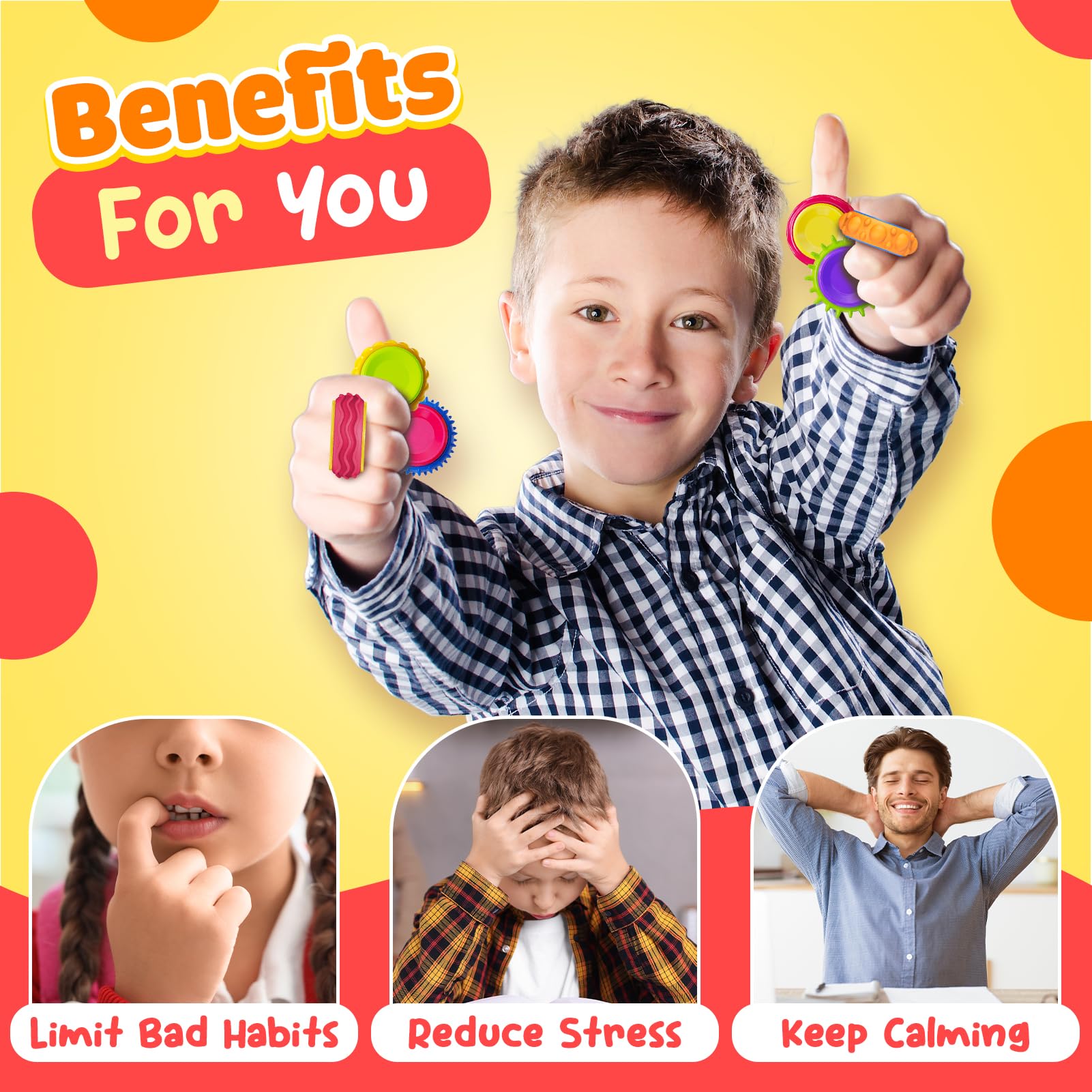 Quiet silicone finger spinner stress toy for classroom use