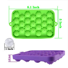 Lesunsul Round Ice Trays green with lid