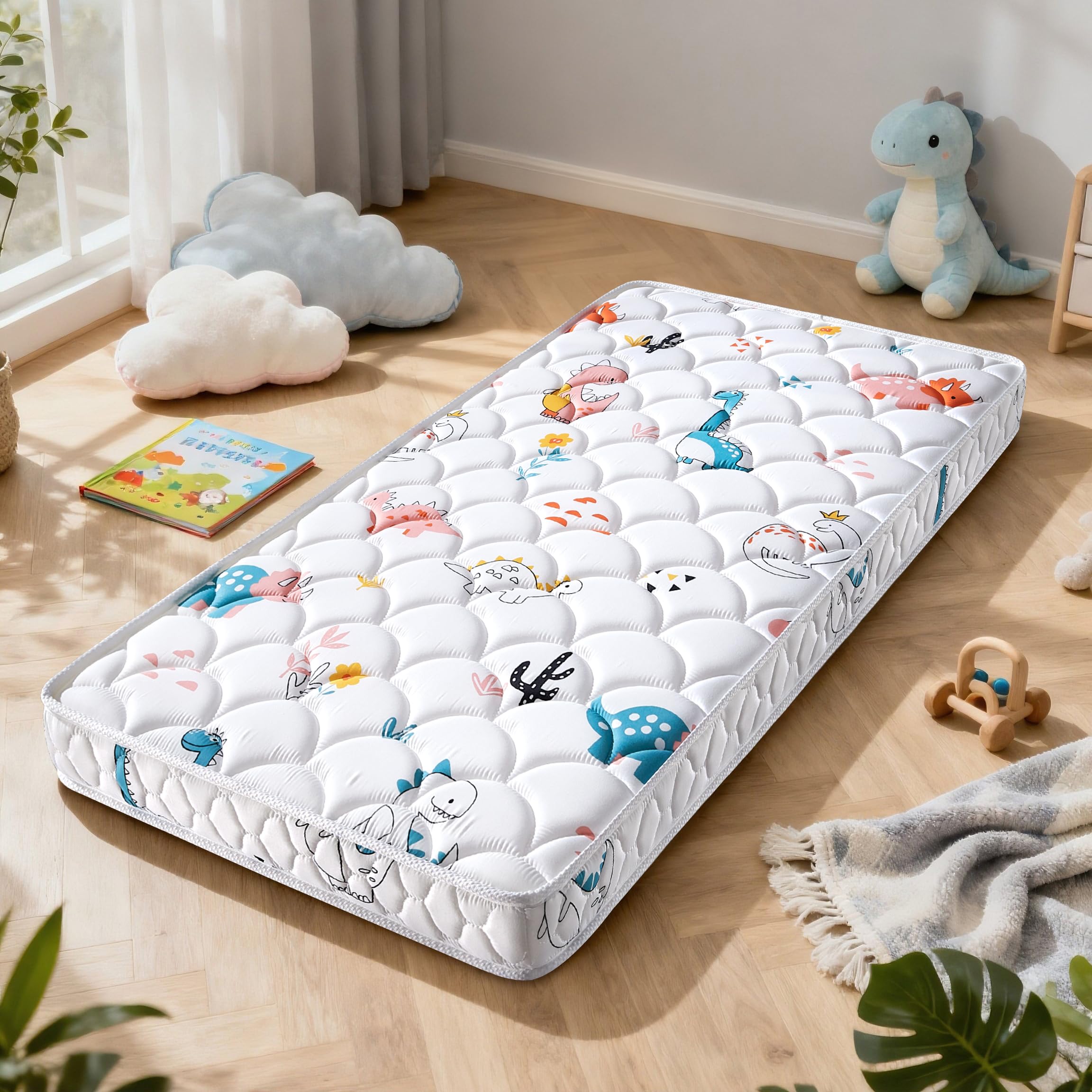 Crib and toddler mattress dual use
